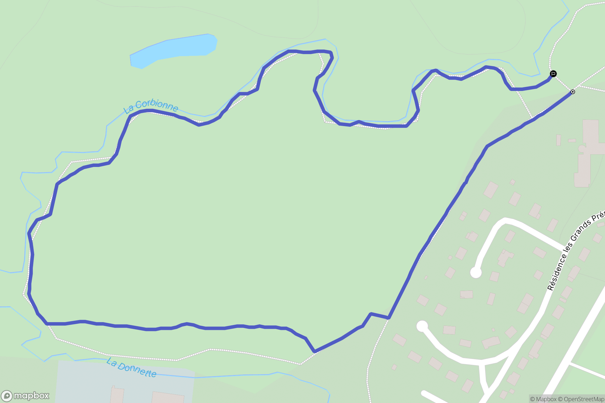 Launay : carte du parcours de randonnée - France