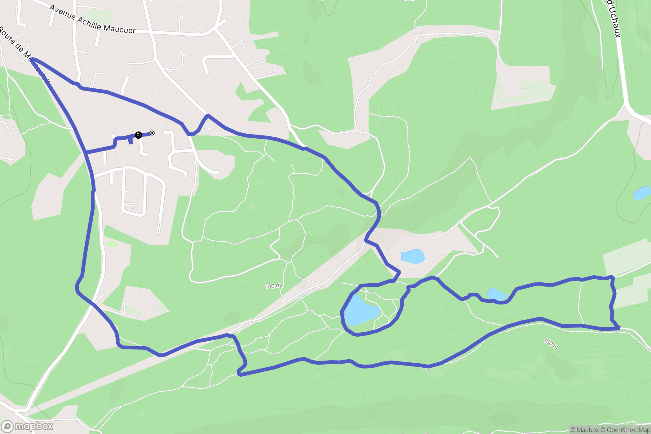 Bollène : carte du parcours de randonnée - France