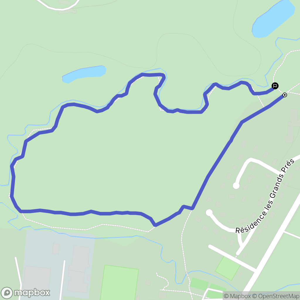 Launay : carte du parcours de randonnée - France