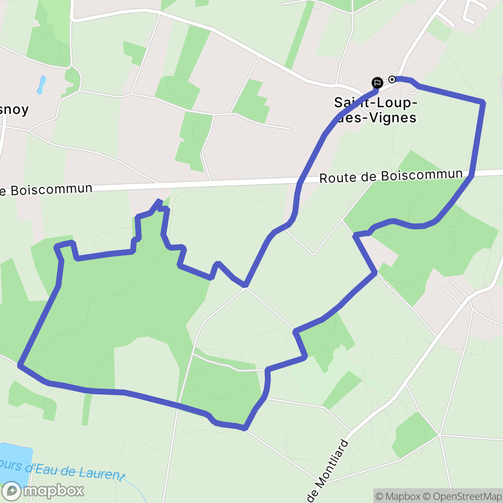 Saint-Loup-des-Vignes : carte du parcours de randonnée - France