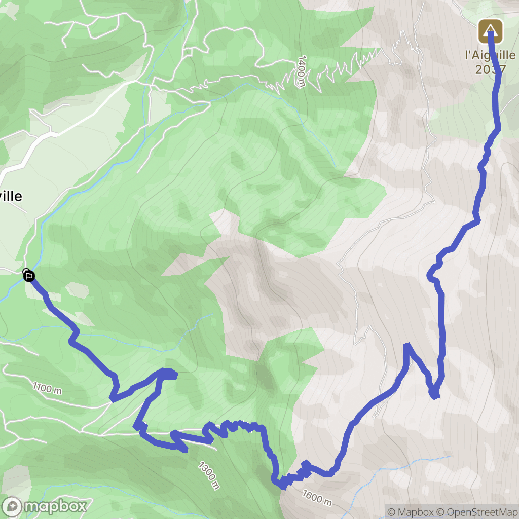 Saint-Baudille-et-Pipet : carte du parcours de randonnée - France