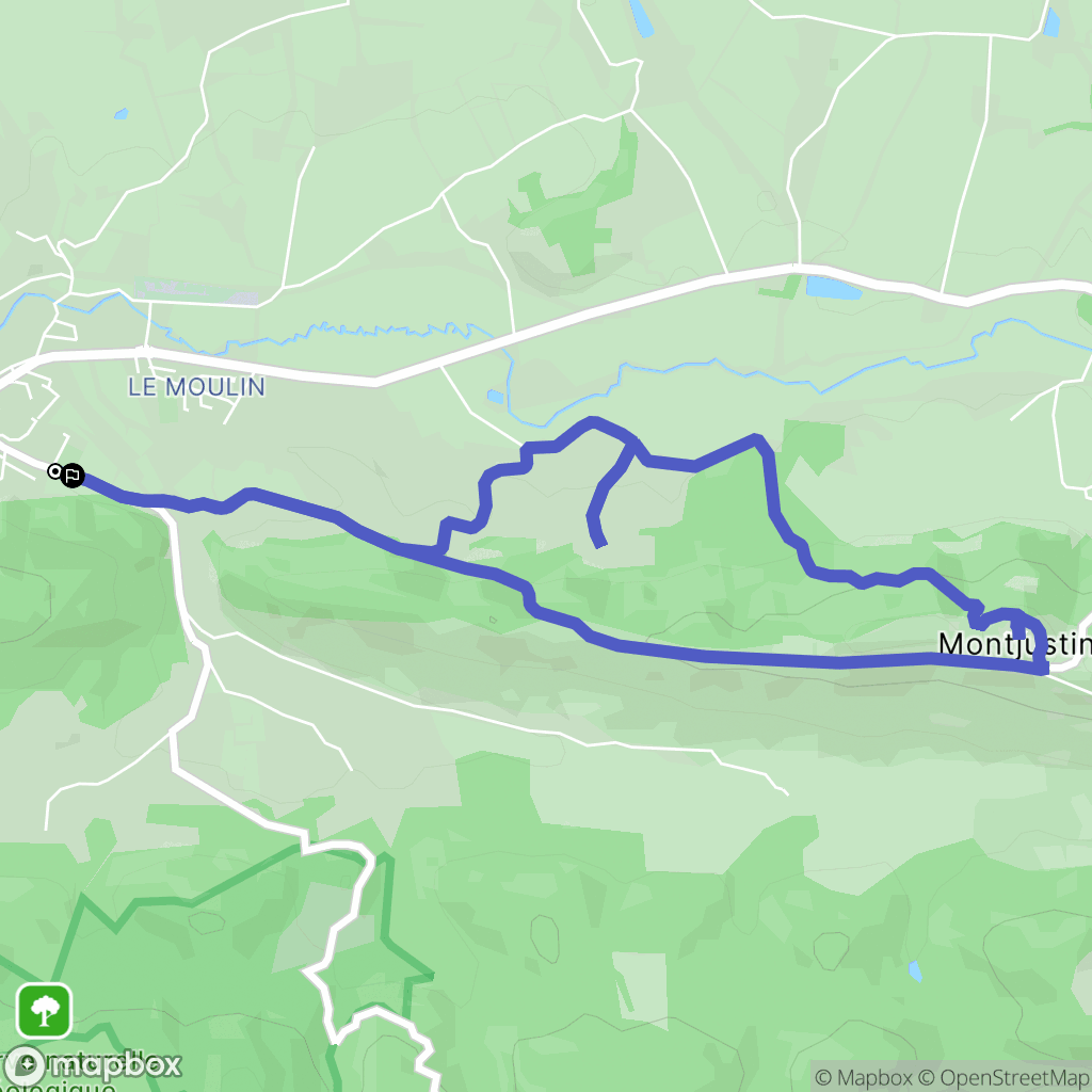Céreste : carte du parcours de randonnée - France