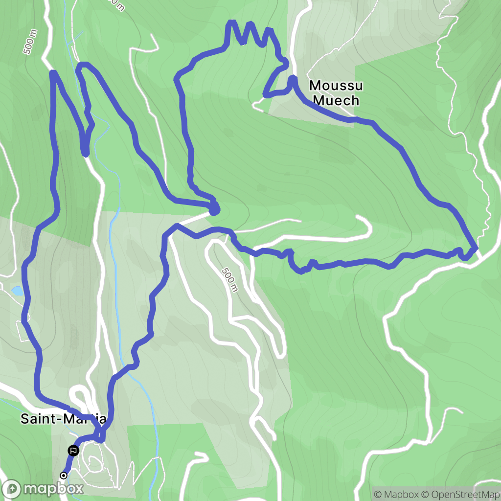 Saint-Martial : carte du parcours de randonnée - France
