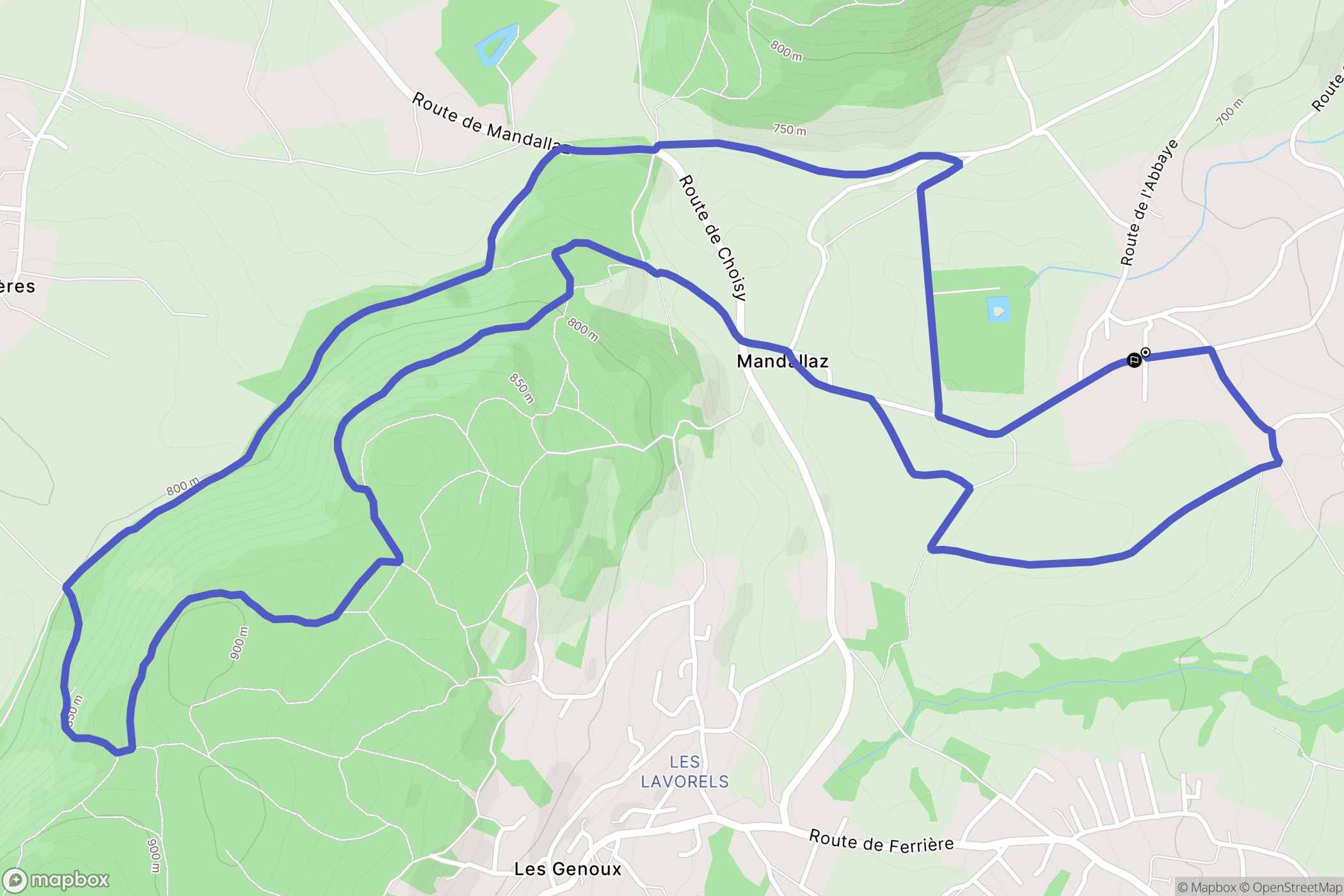 Allonzier-la-Caille : carte du parcours de randonnée - France