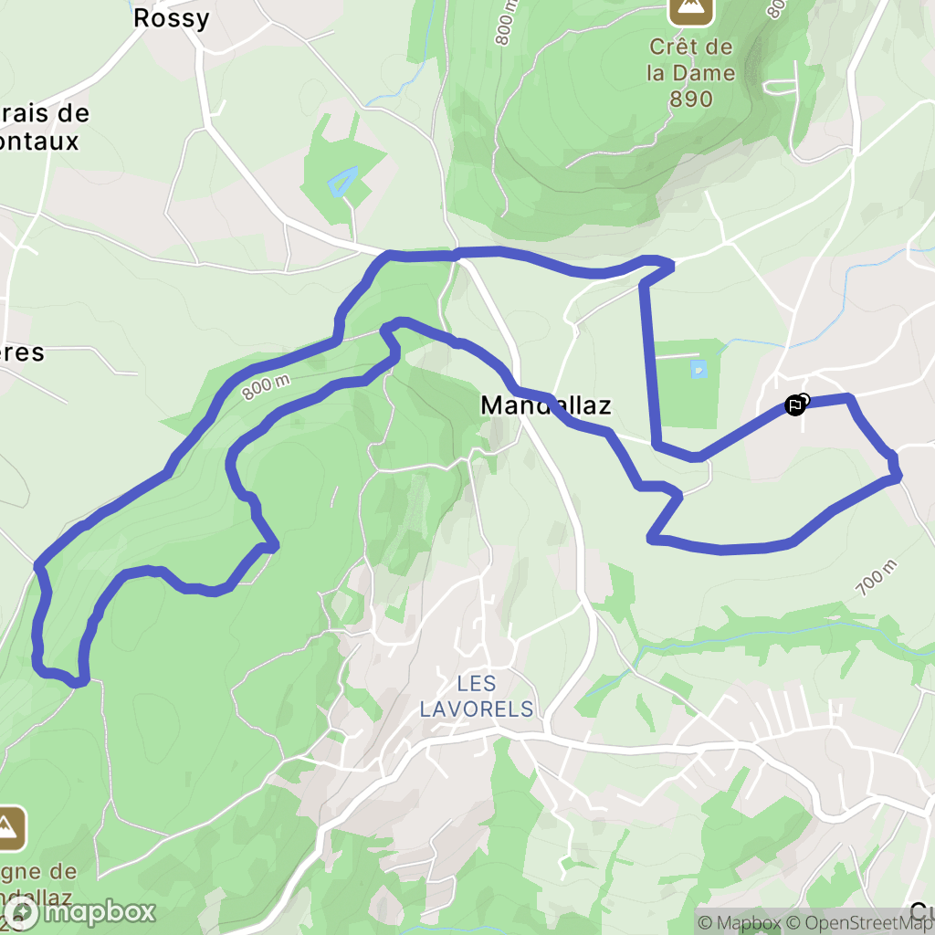 Allonzier-la-Caille : carte du parcours de randonnée - France