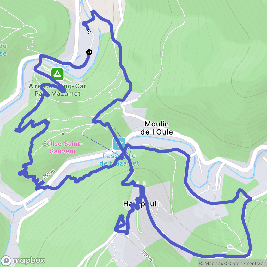 Les Cabanes du Gua, Hautpoul: routekaart voor buitenactiviteiten - France