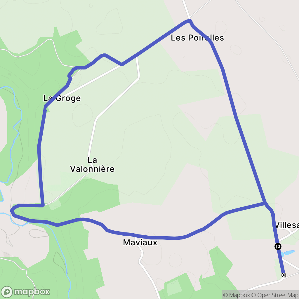 Journet : carte du parcours de randonnée - France