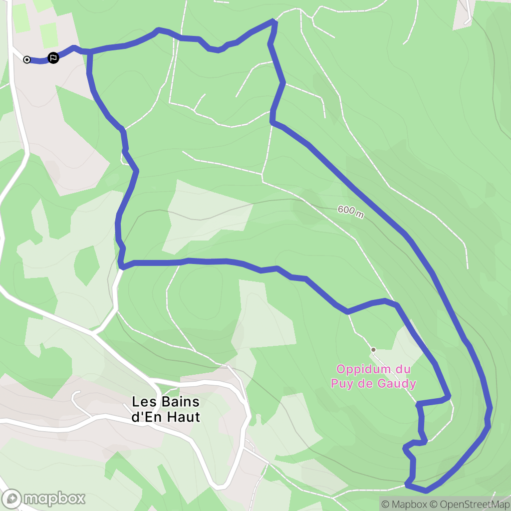 Guéret : carte du parcours de randonnée - France
