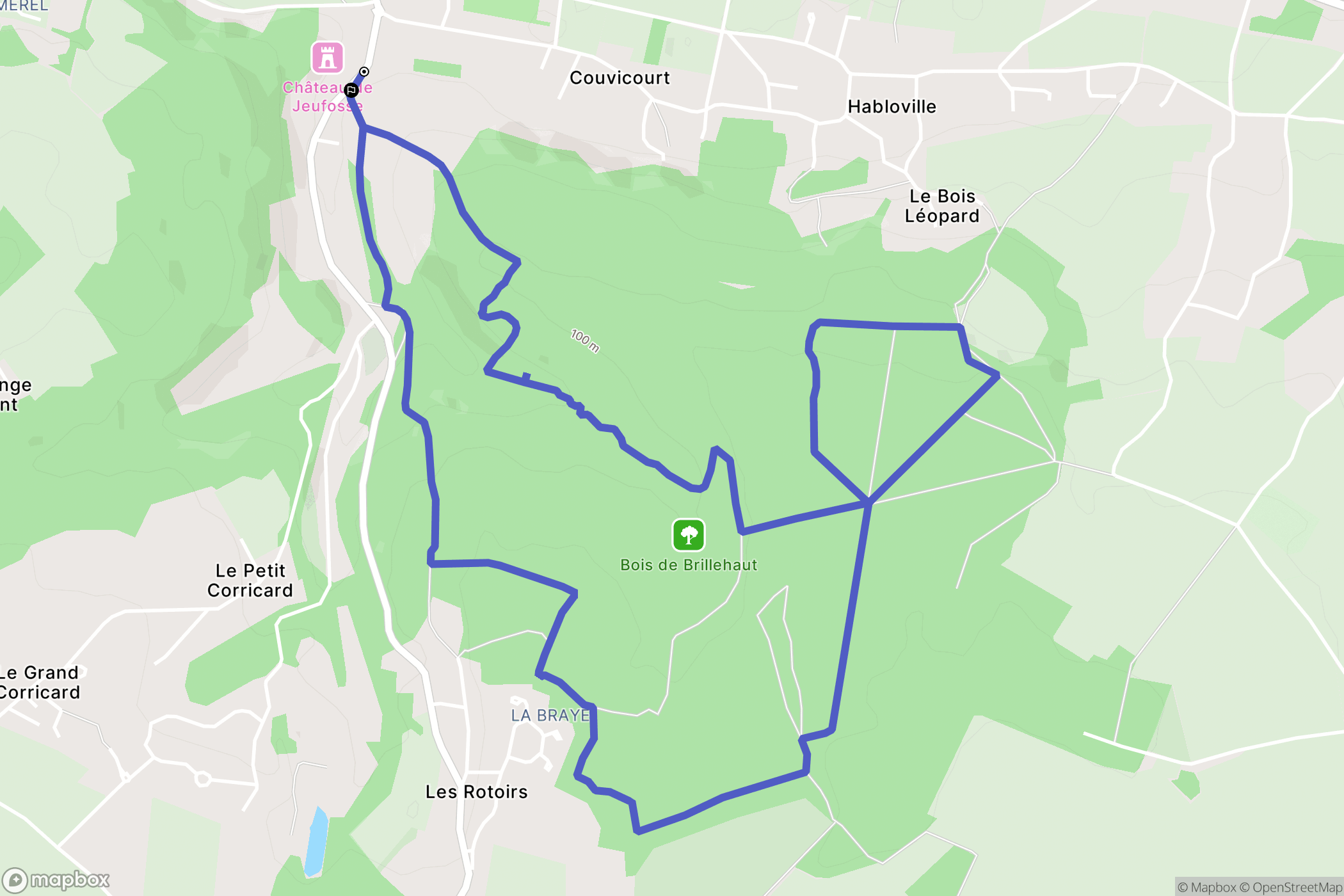 Saint-Aubin-sur-Gaillon : carte du parcours de randonnée - France