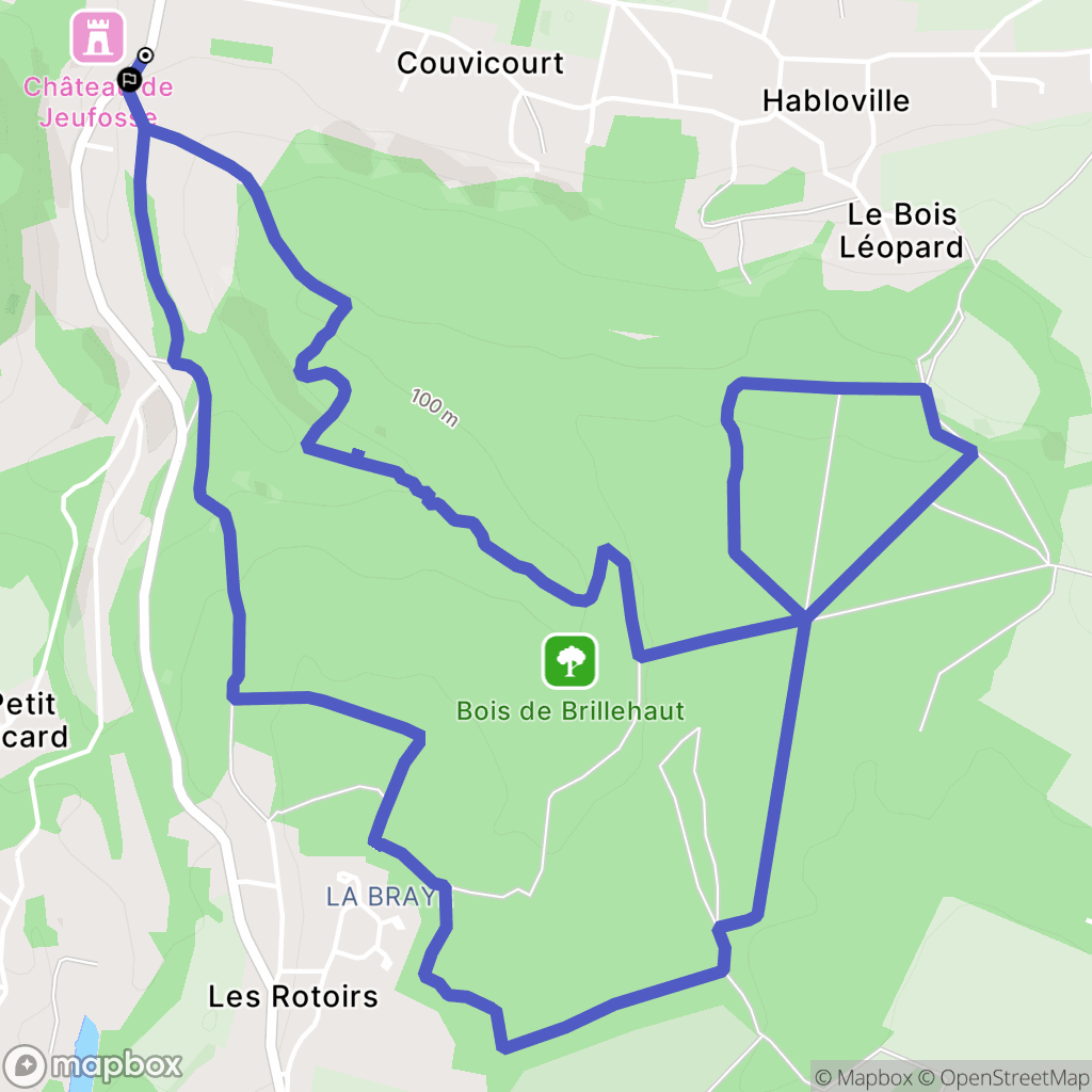 Saint-Aubin-sur-Gaillon : carte du parcours de randonnée - France