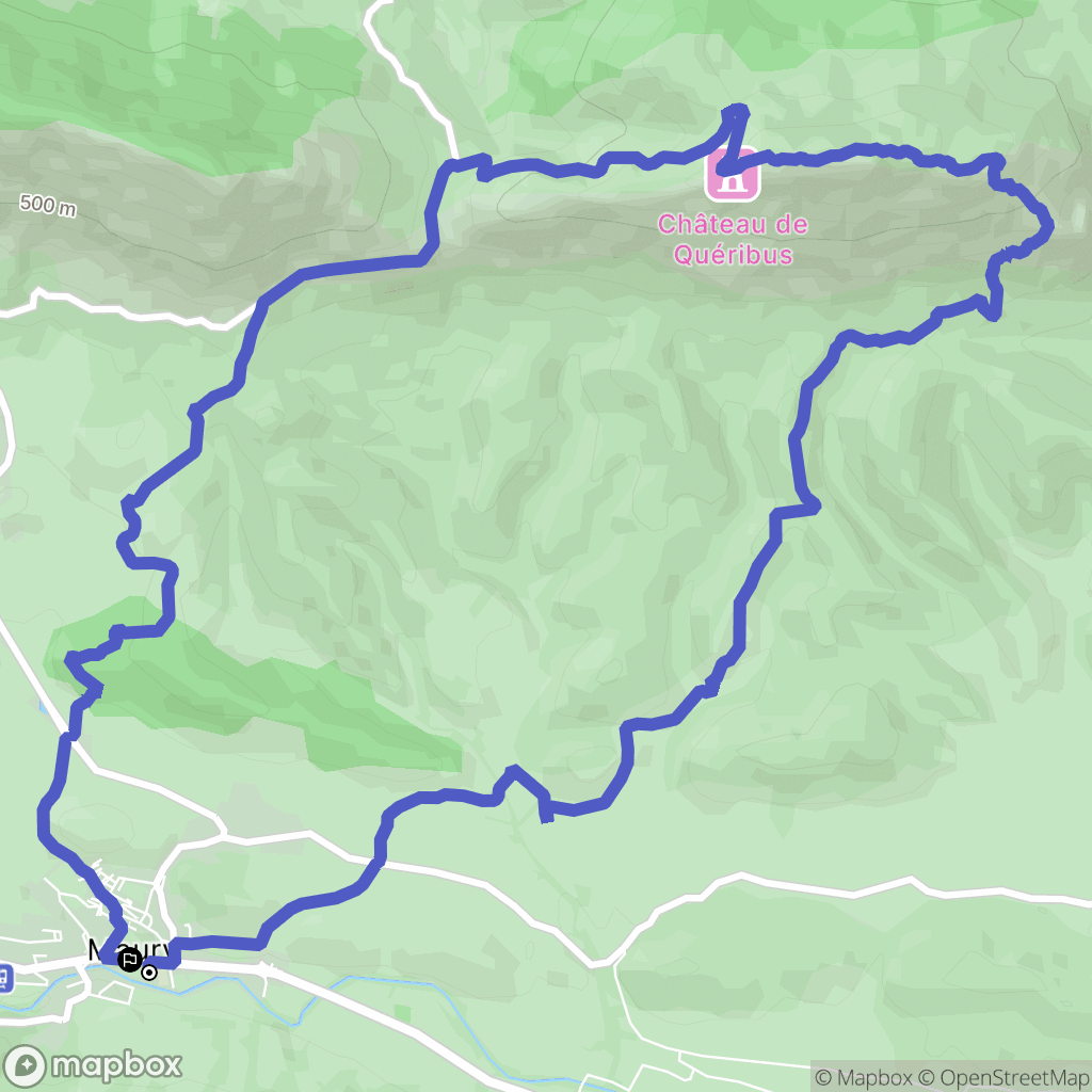 Maury : carte du parcours de randonnée - France