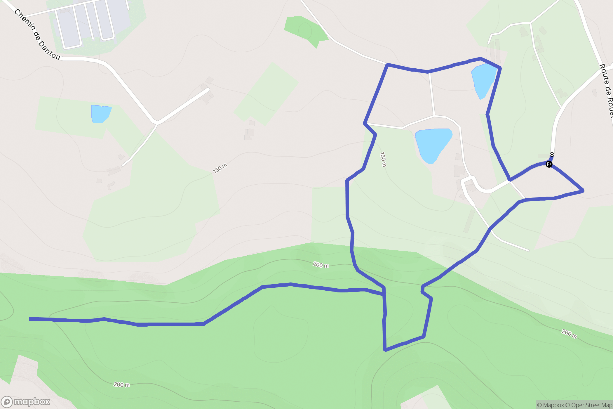 Rouet : carte du parcours de randonnée - France