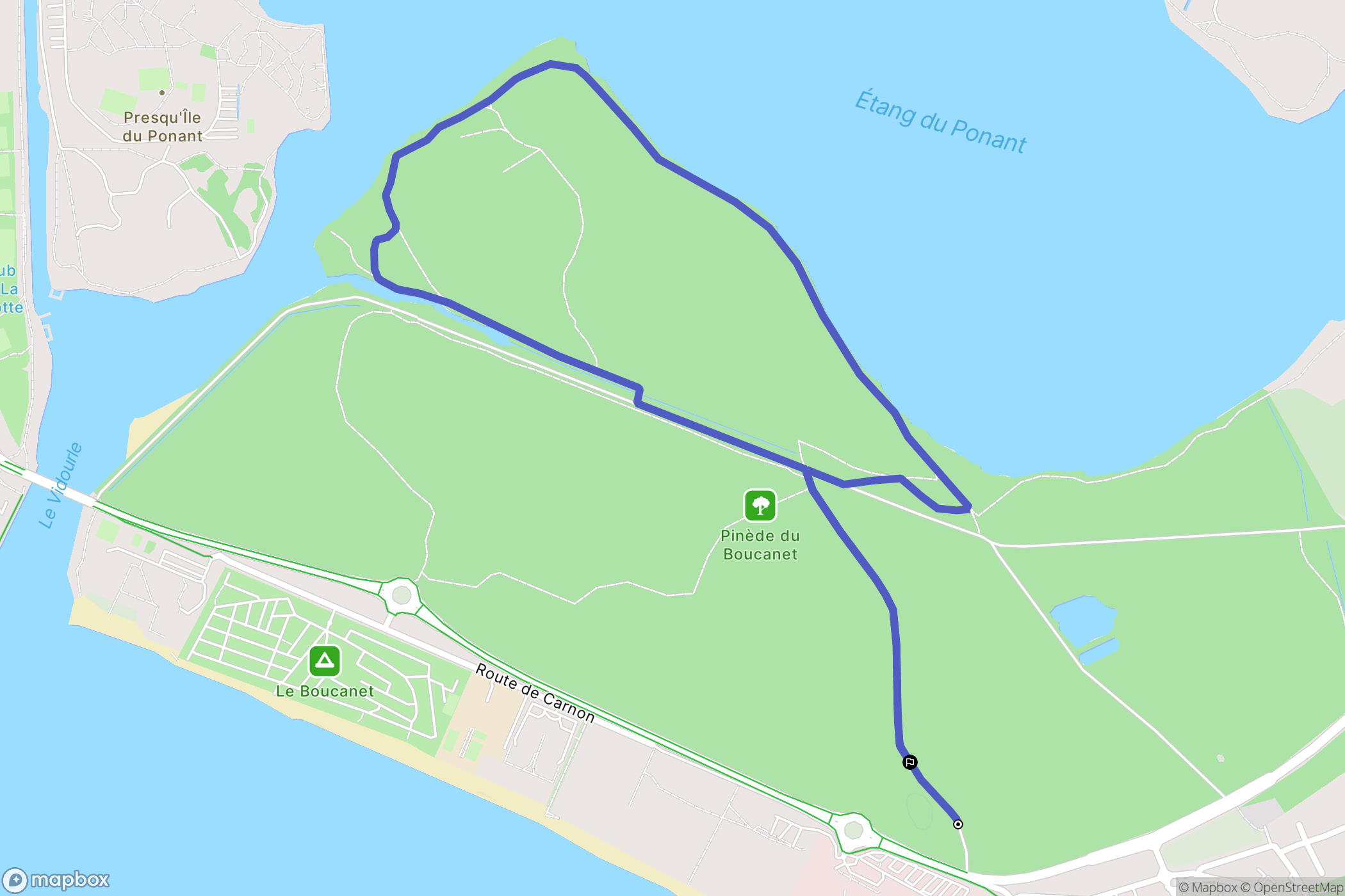 La Grande-Motte : carte du parcours de randonnée - France