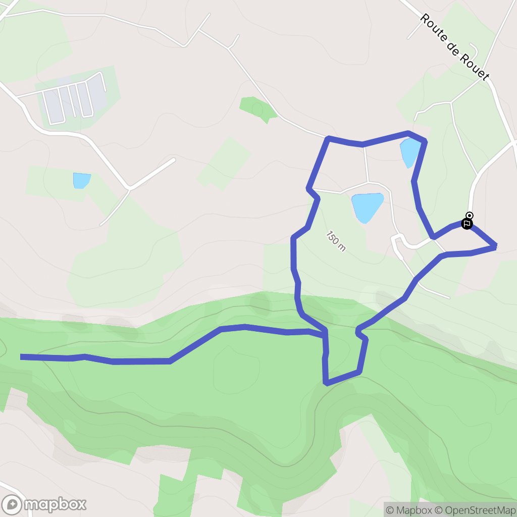 Rouet : carte du parcours de randonnée - France