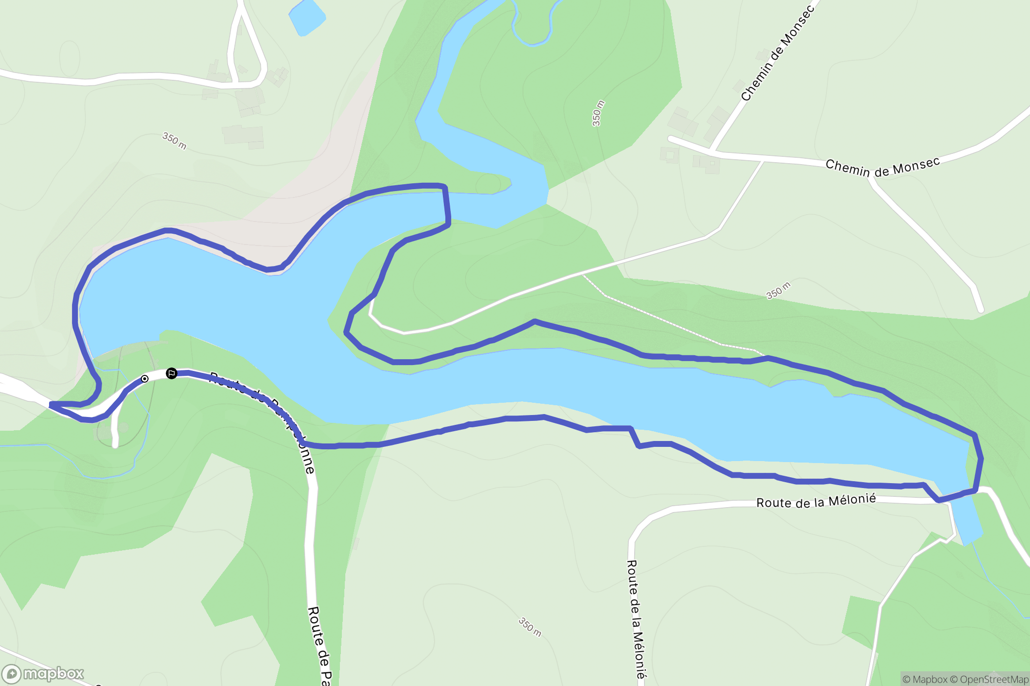 Sainte-Gemme : carte du parcours de randonnée - France