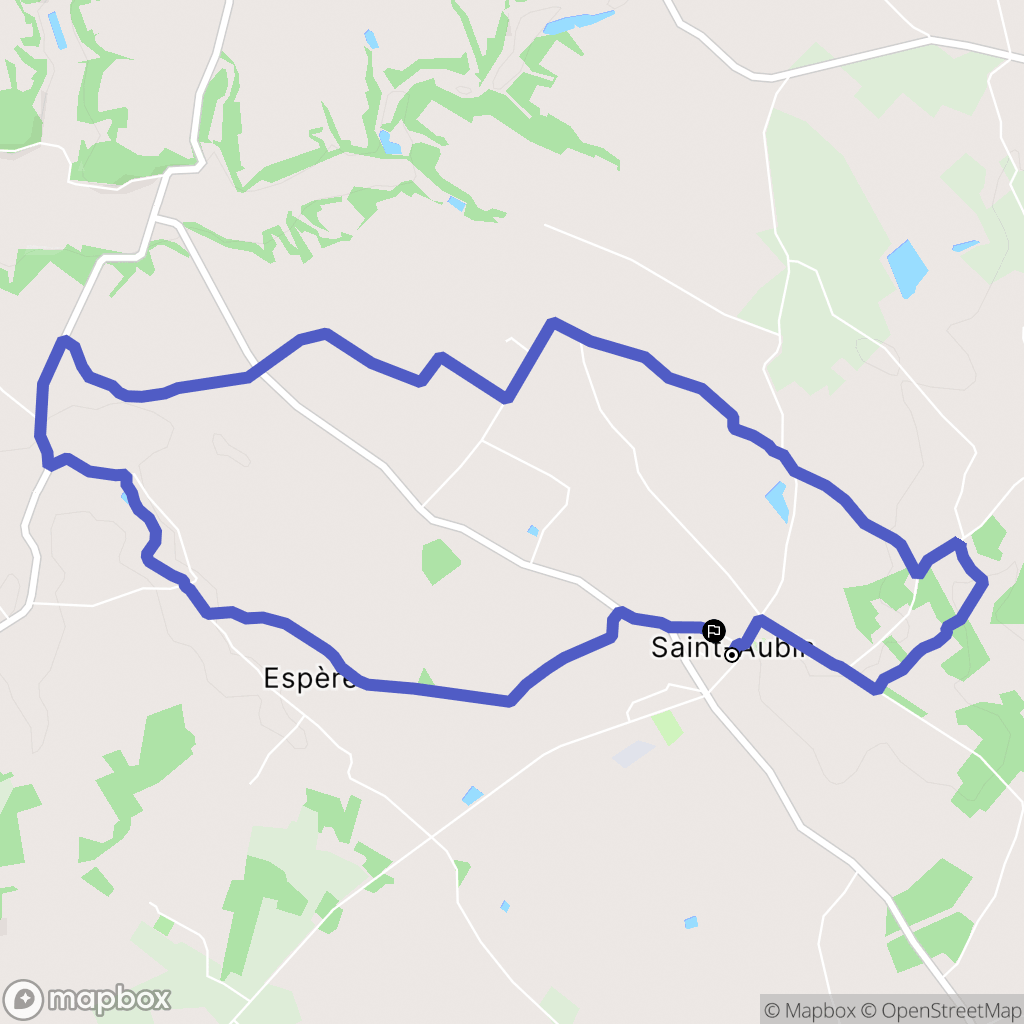 Saint-Aubin : carte du parcours de randonnée - France
