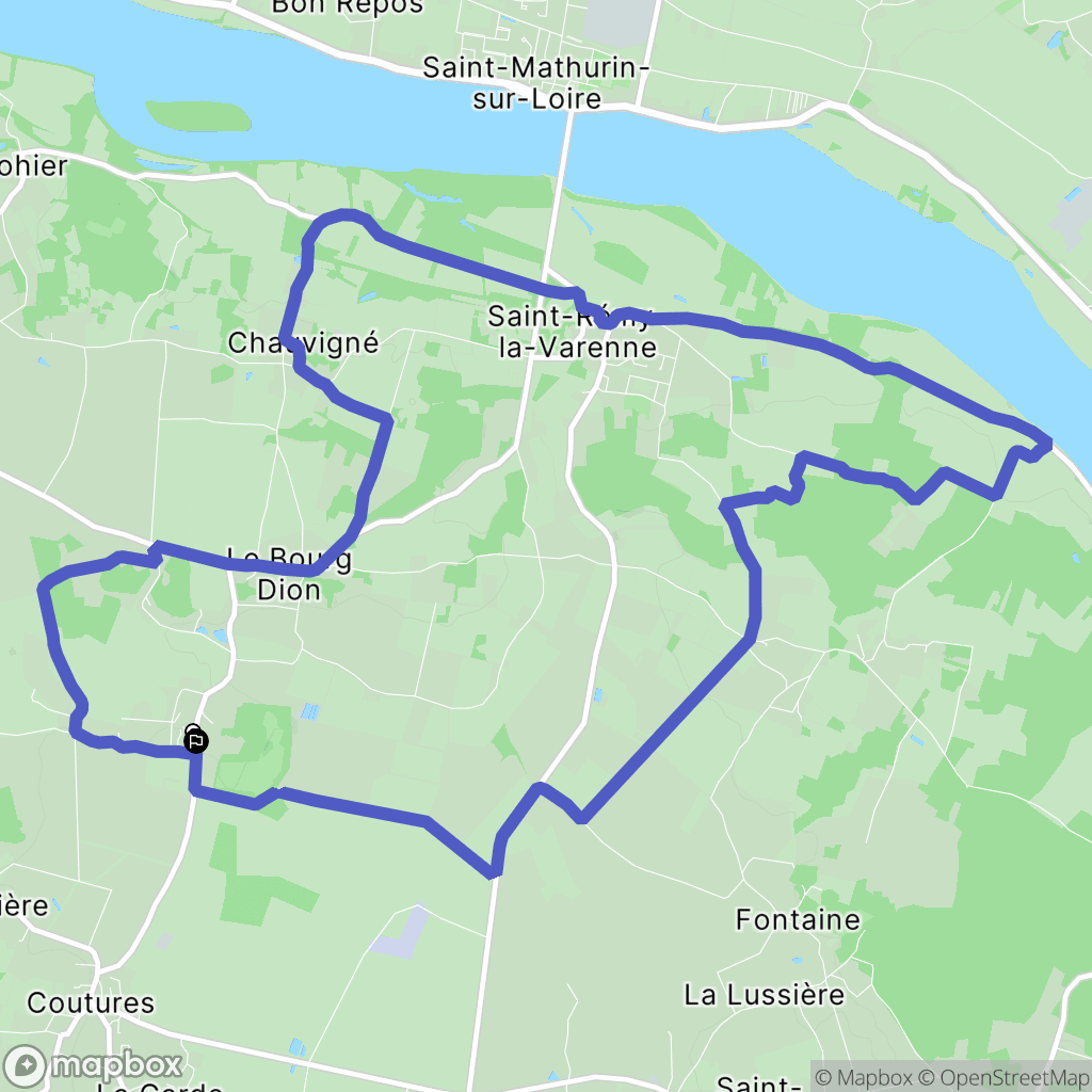Brissac-Loire-Aubance : carte du parcours de randonnée - France