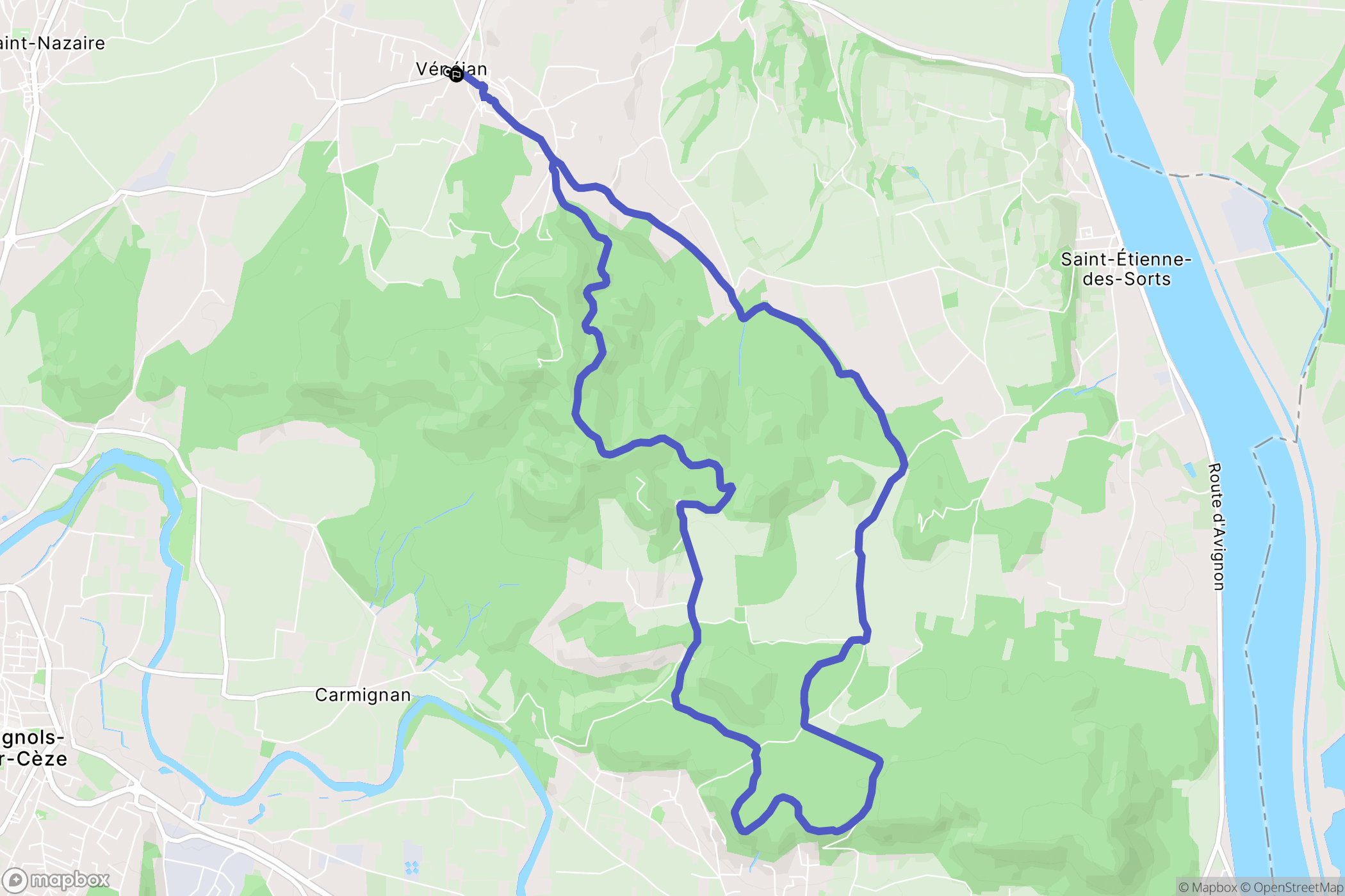 Vénéjan: routekaart voor buitenactiviteiten - France