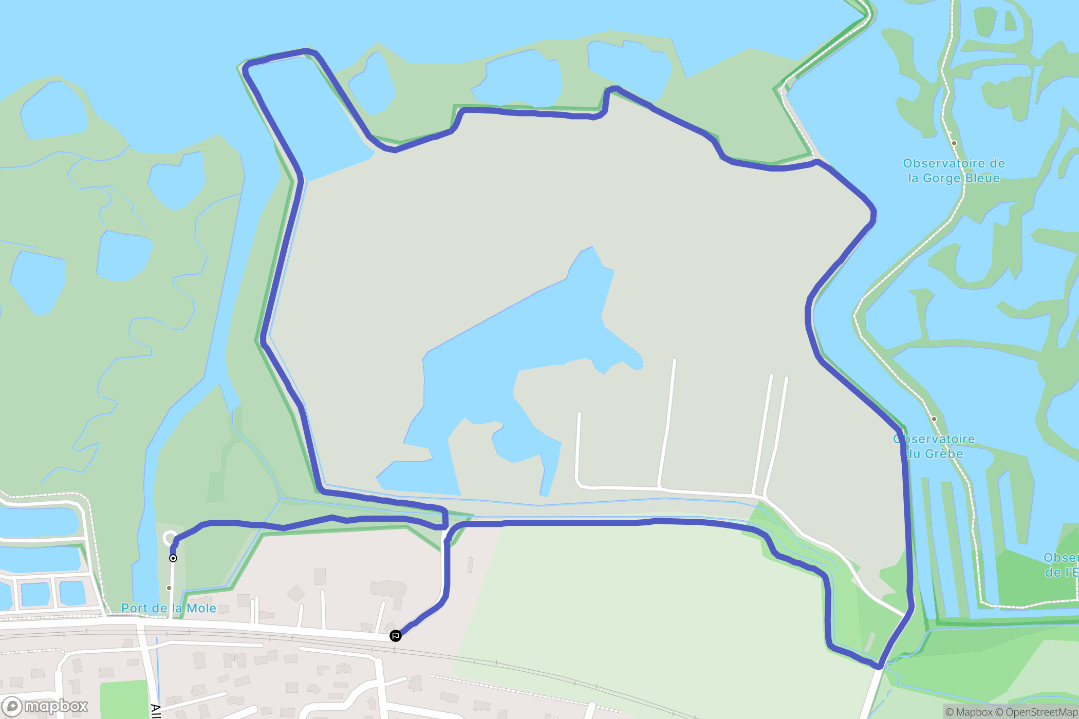 Gujan-Mestras : carte du parcours de randonnée - France