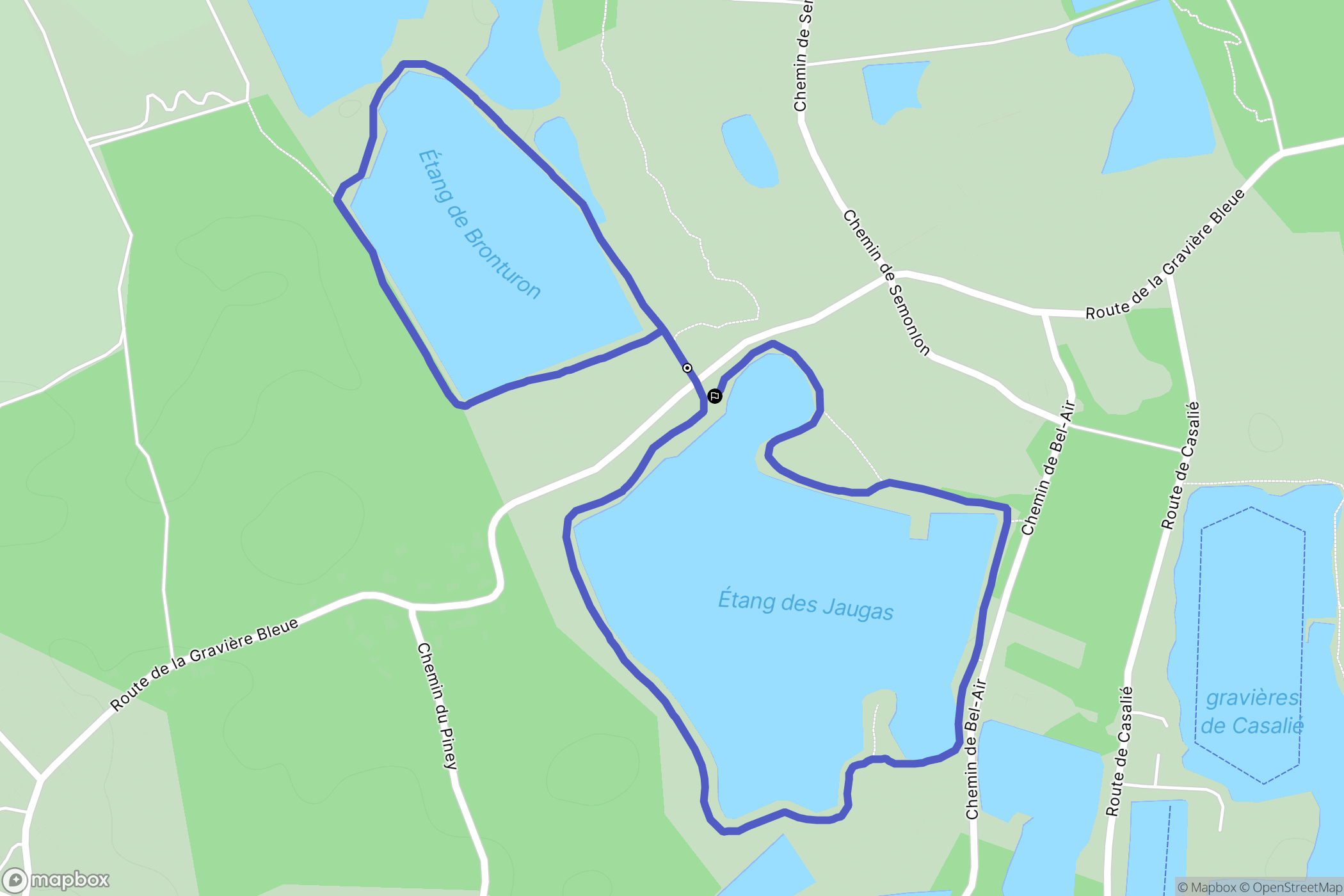 Avensan : carte du parcours de randonnée - France
