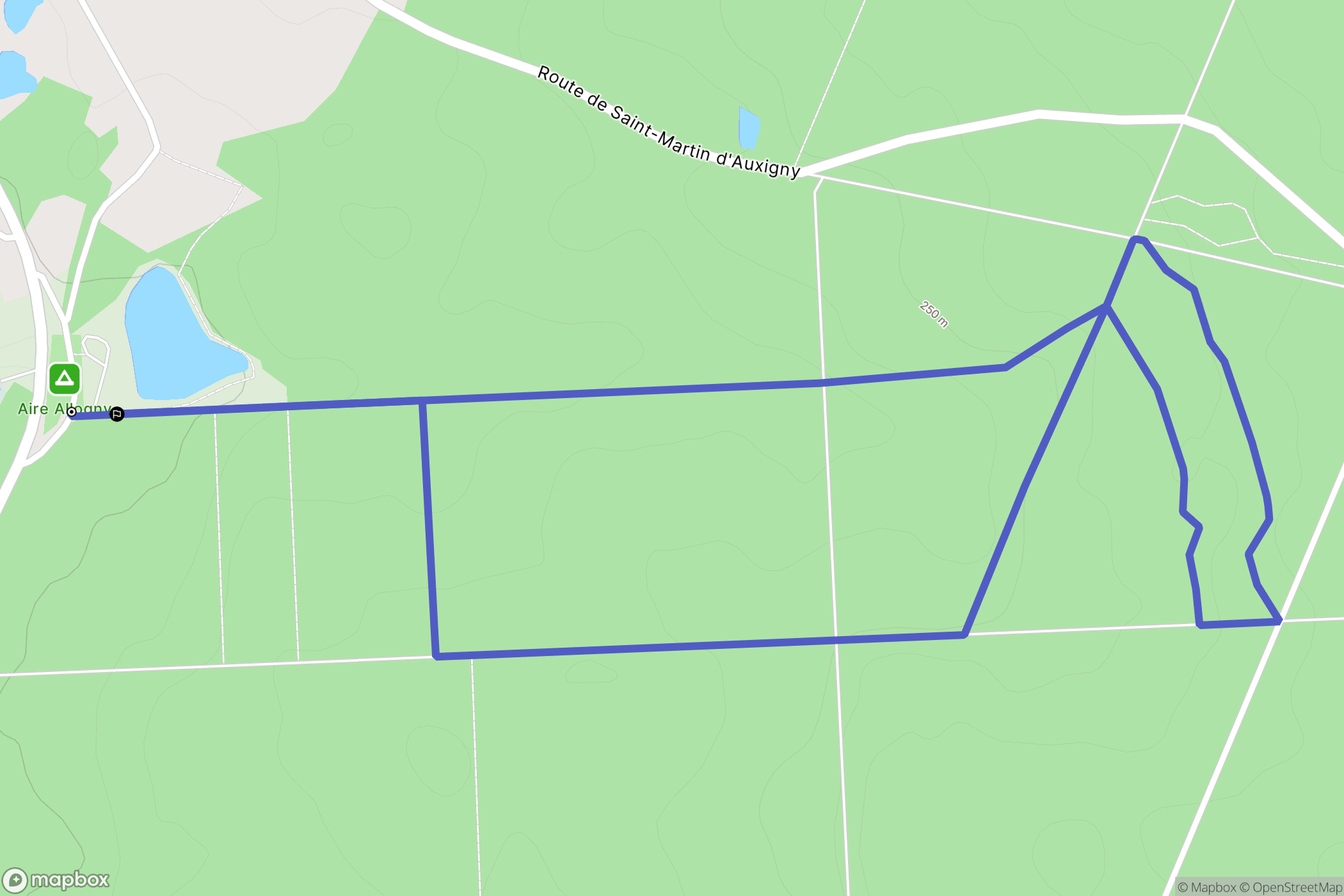 Allogny : carte du parcours de randonnée - France