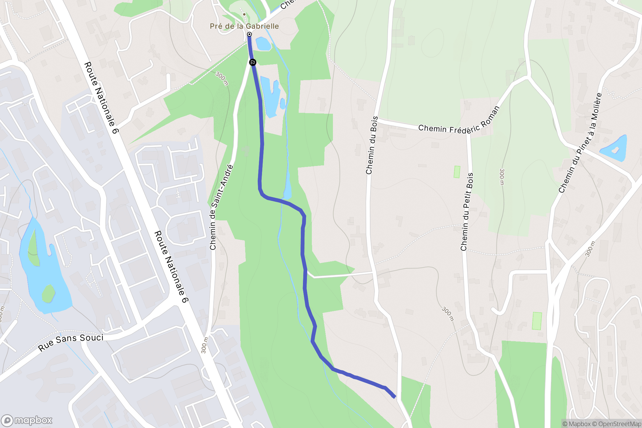 Saint-Didier-au-Mont-d'Or : carte du parcours de randonnée - France