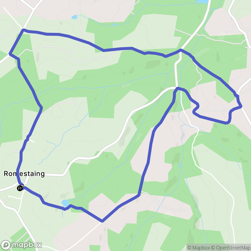 Romestaing : carte du parcours de randonnée - France