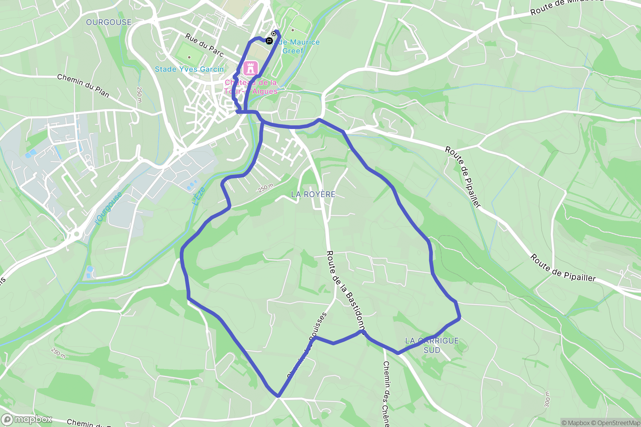 La Tour-d'Aigues: routekaart voor buitenactiviteiten - France