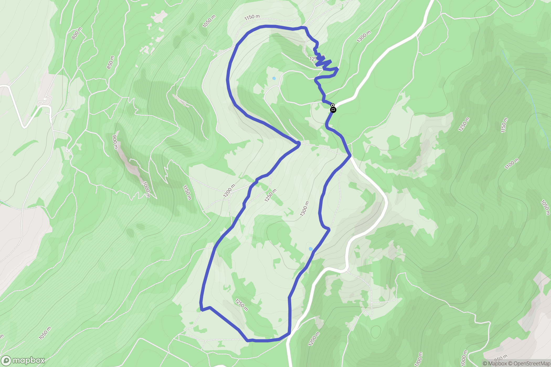 Beaumont : carte du parcours de randonnée - France