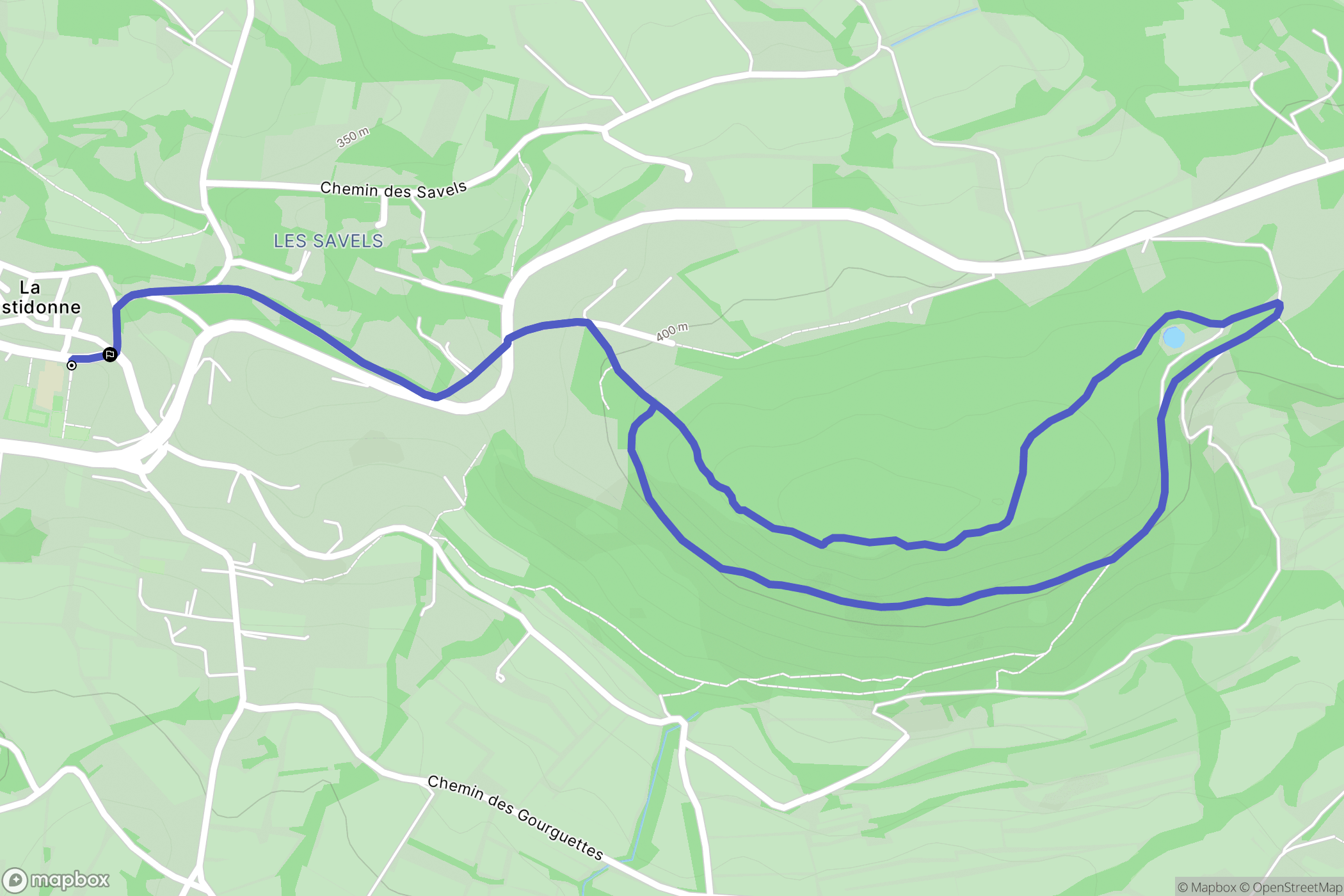 La Bastidonne : carte du parcours de randonnée - France