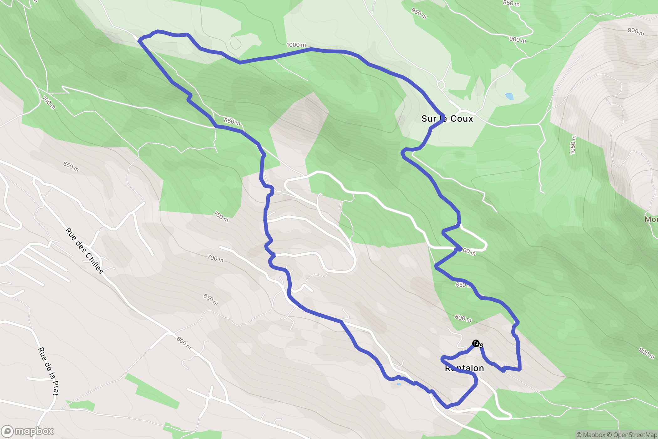 Thyez : carte du parcours de randonnée - France