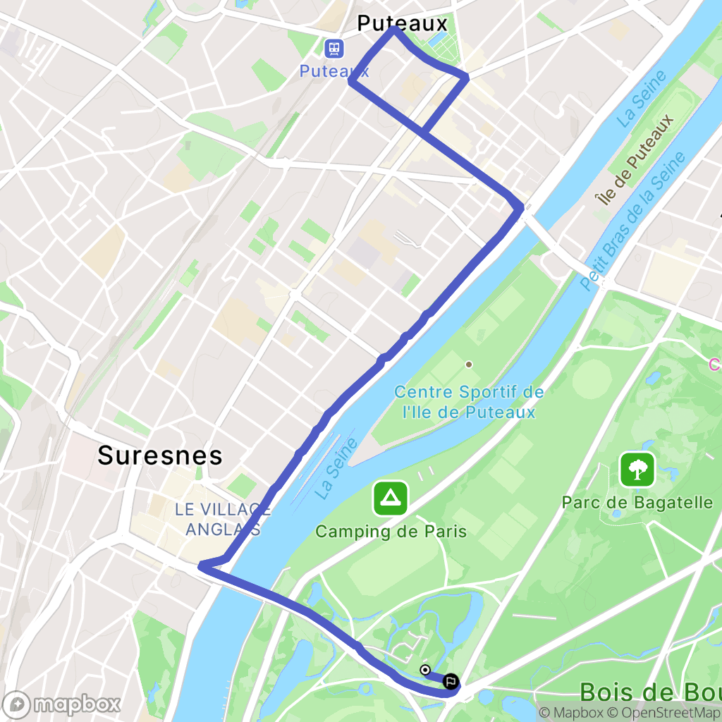 Paris : carte du parcours de randonnée - France
