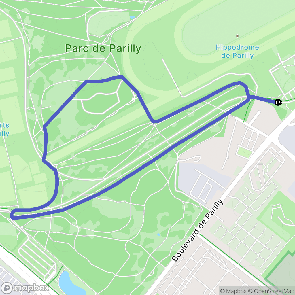 Bron : carte du parcours de randonnée - France