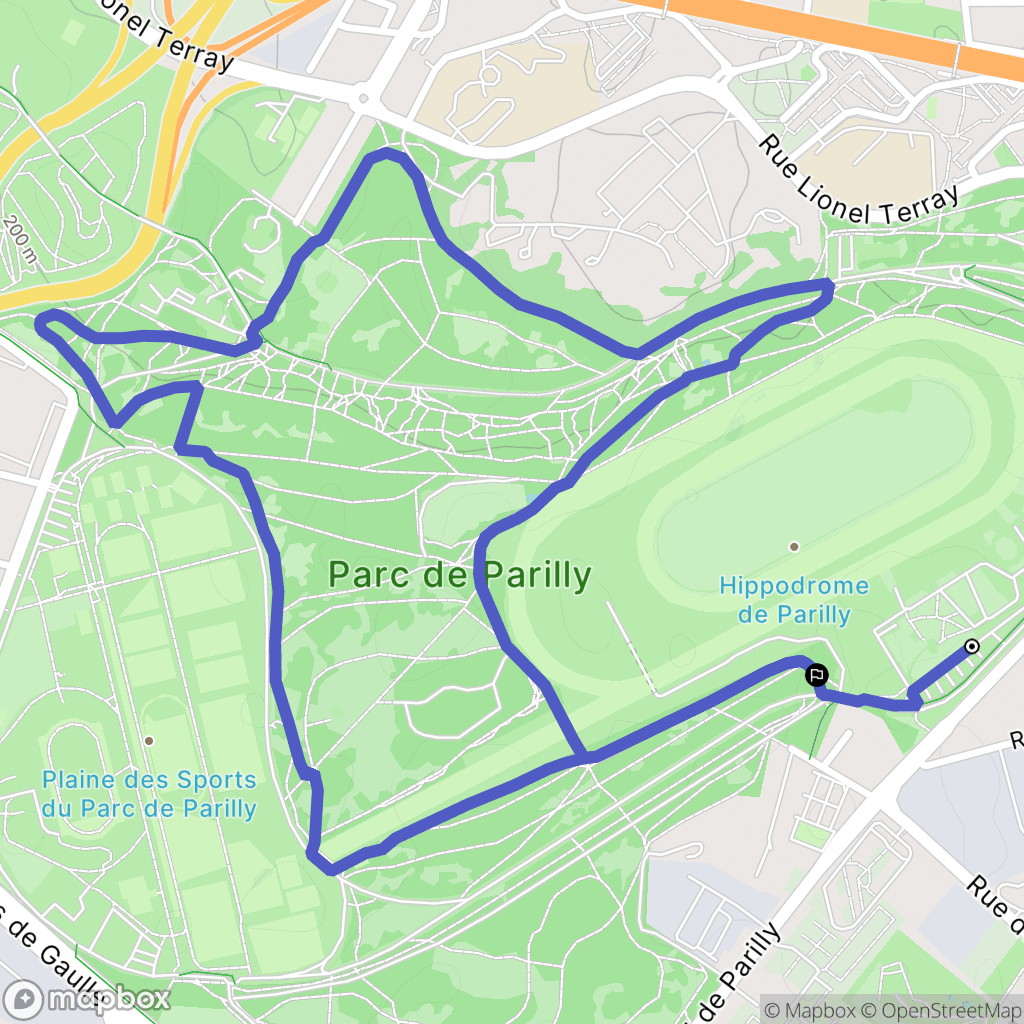 Bron : carte du parcours de randonnée - France