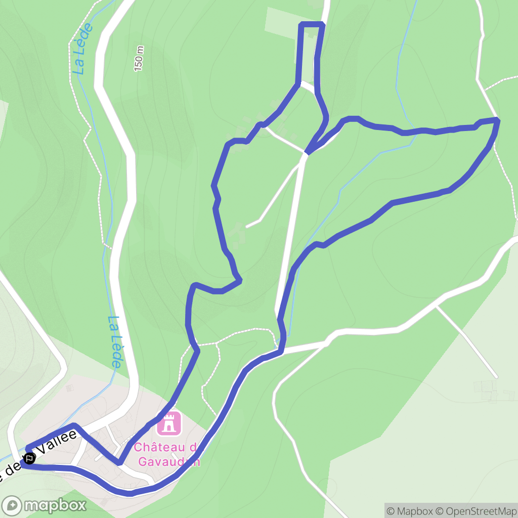Gavaudun : carte du parcours de randonnée - France