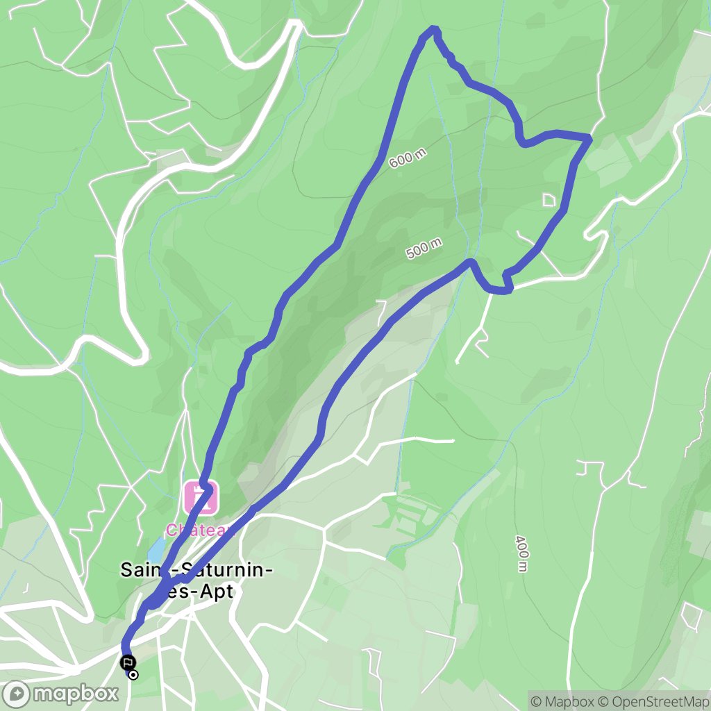 Saint-Saturnin-lès-Apt : carte du parcours de randonnée - France
