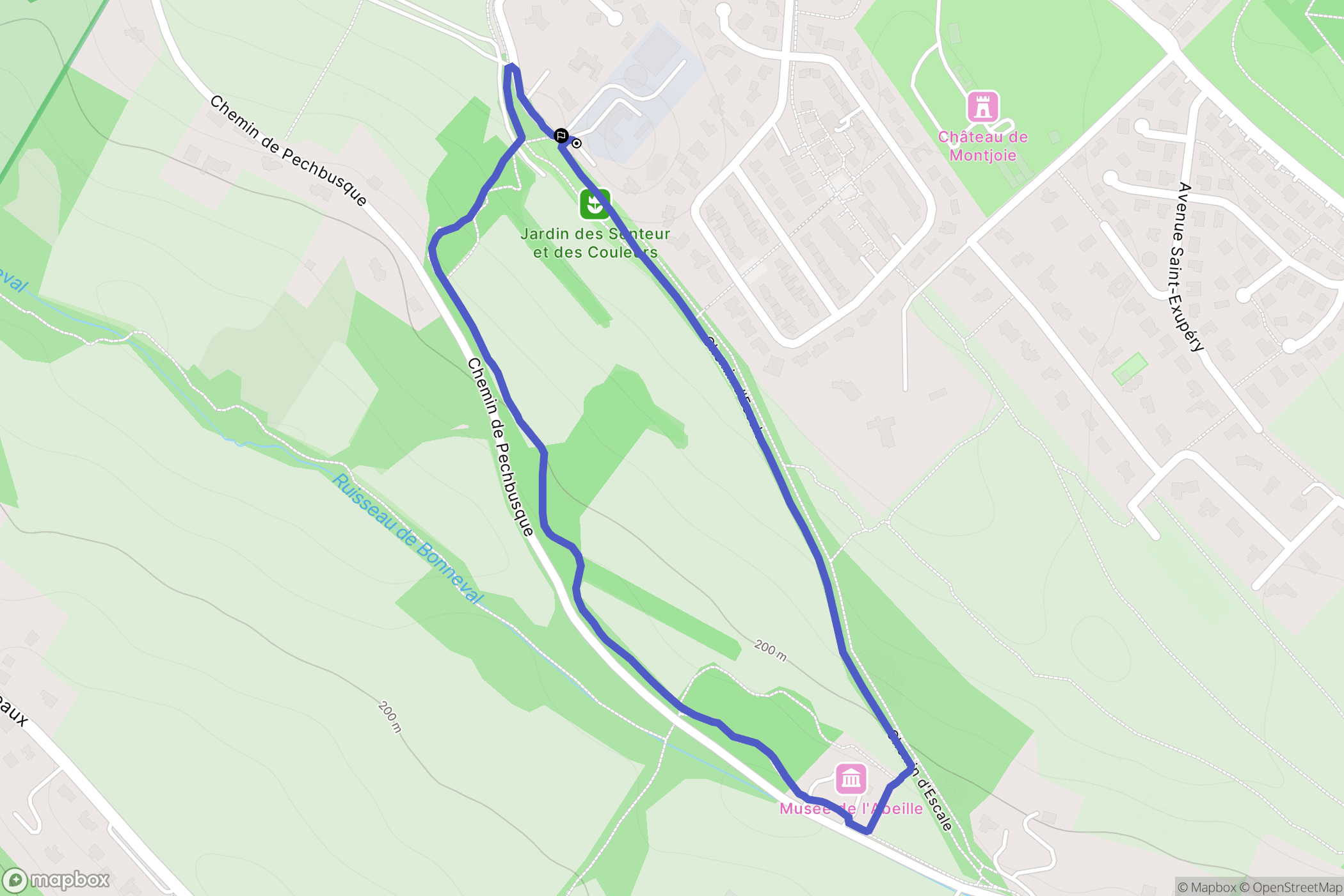 Ramonville-Saint-Agne : carte du parcours de randonnée - France