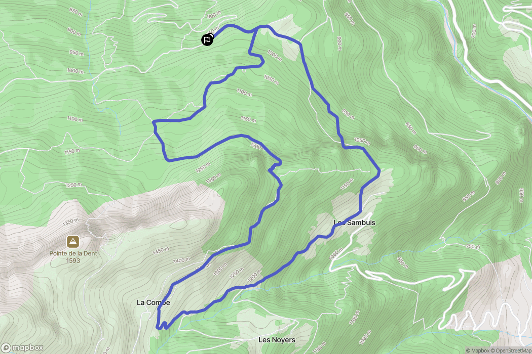 Saint-Laurent : carte du parcours de randonnée - France