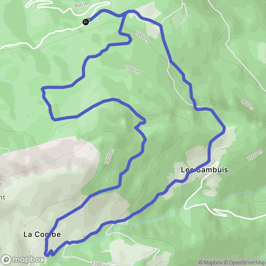 Saint-Laurent : carte du parcours de randonnée - France
