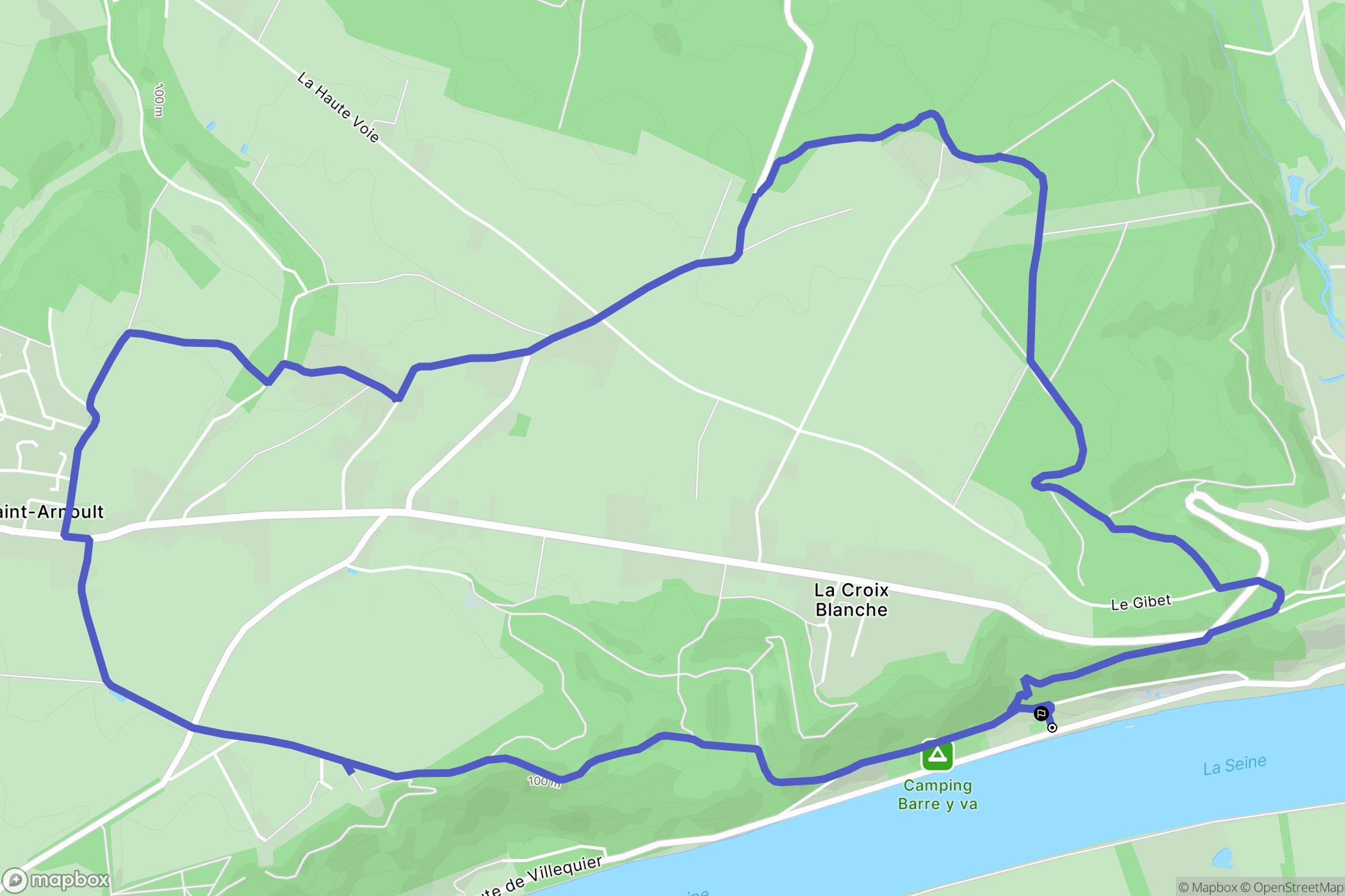 Caudebec-en-Caux : carte du parcours de randonnée - France