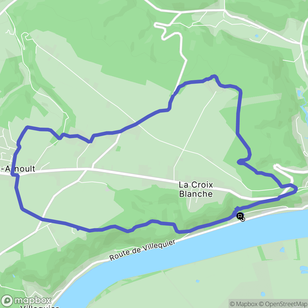 Caudebec-en-Caux : carte du parcours de randonnée - France