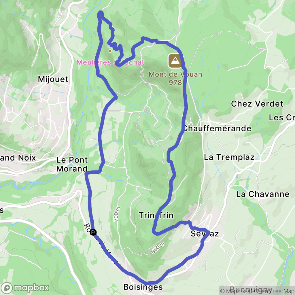 Viuz-en-Sallaz : carte du parcours de randonnée - France