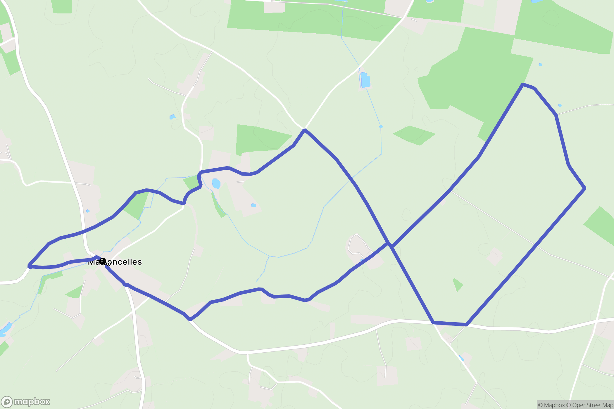 Maisoncelles : carte du parcours de randonnée - France