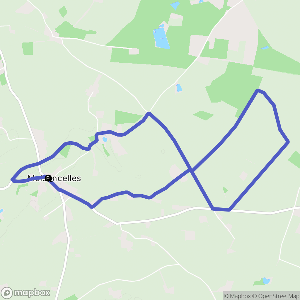 Maisoncelles : carte du parcours de randonnée - France