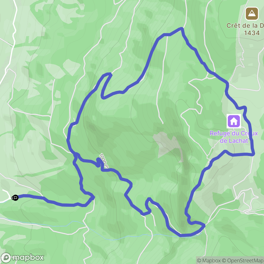 Saint-Offenge : carte du parcours de randonnée - France