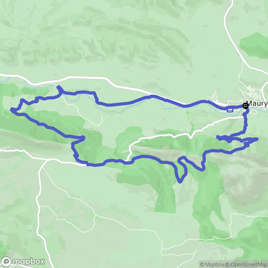 Maury : carte du parcours de randonnée - France