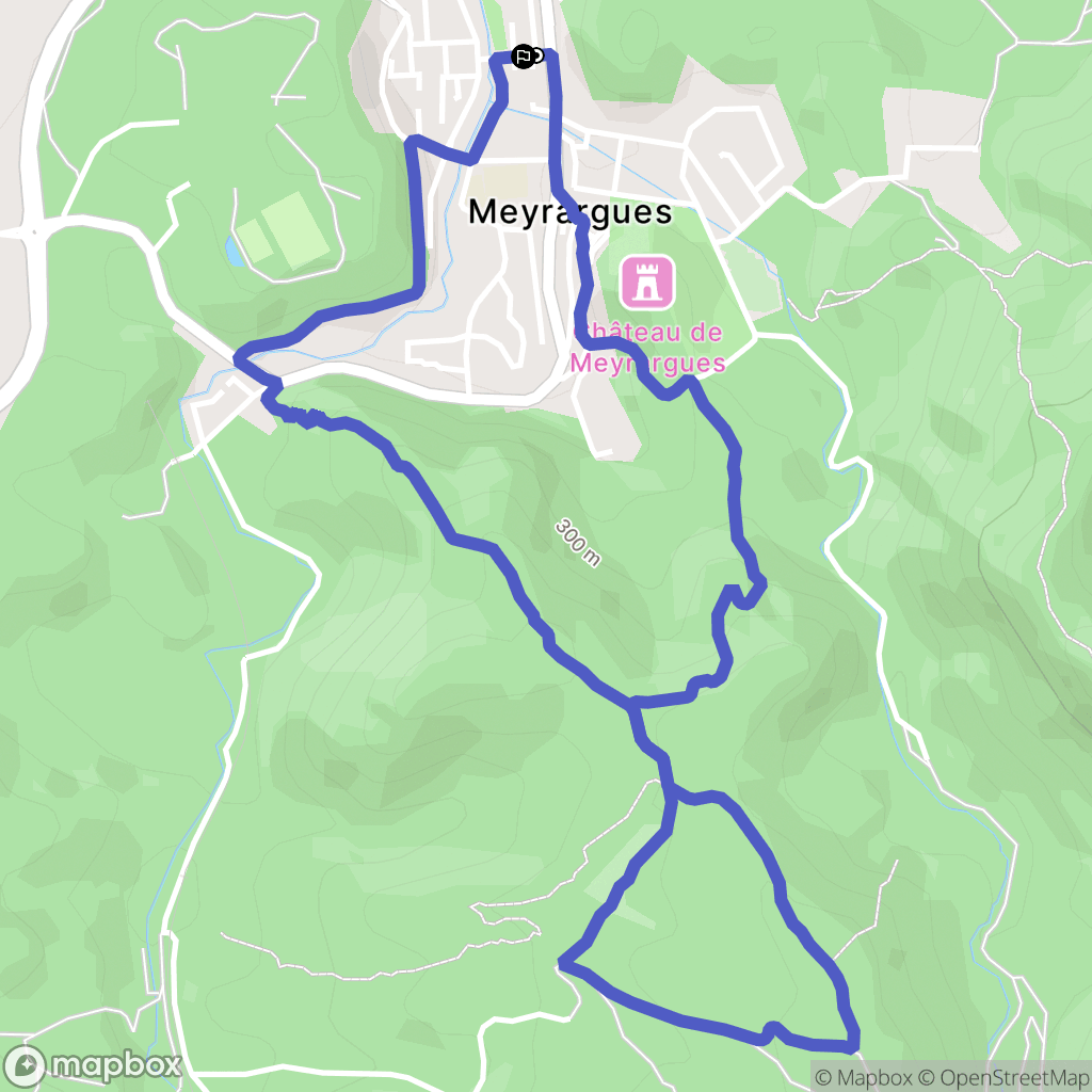 Meyrargues : carte du parcours de randonnée - France