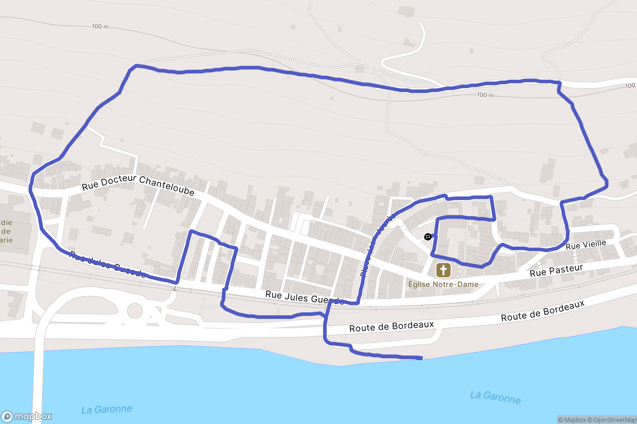 Port-Sainte-Marie : carte du parcours de randonnée - France