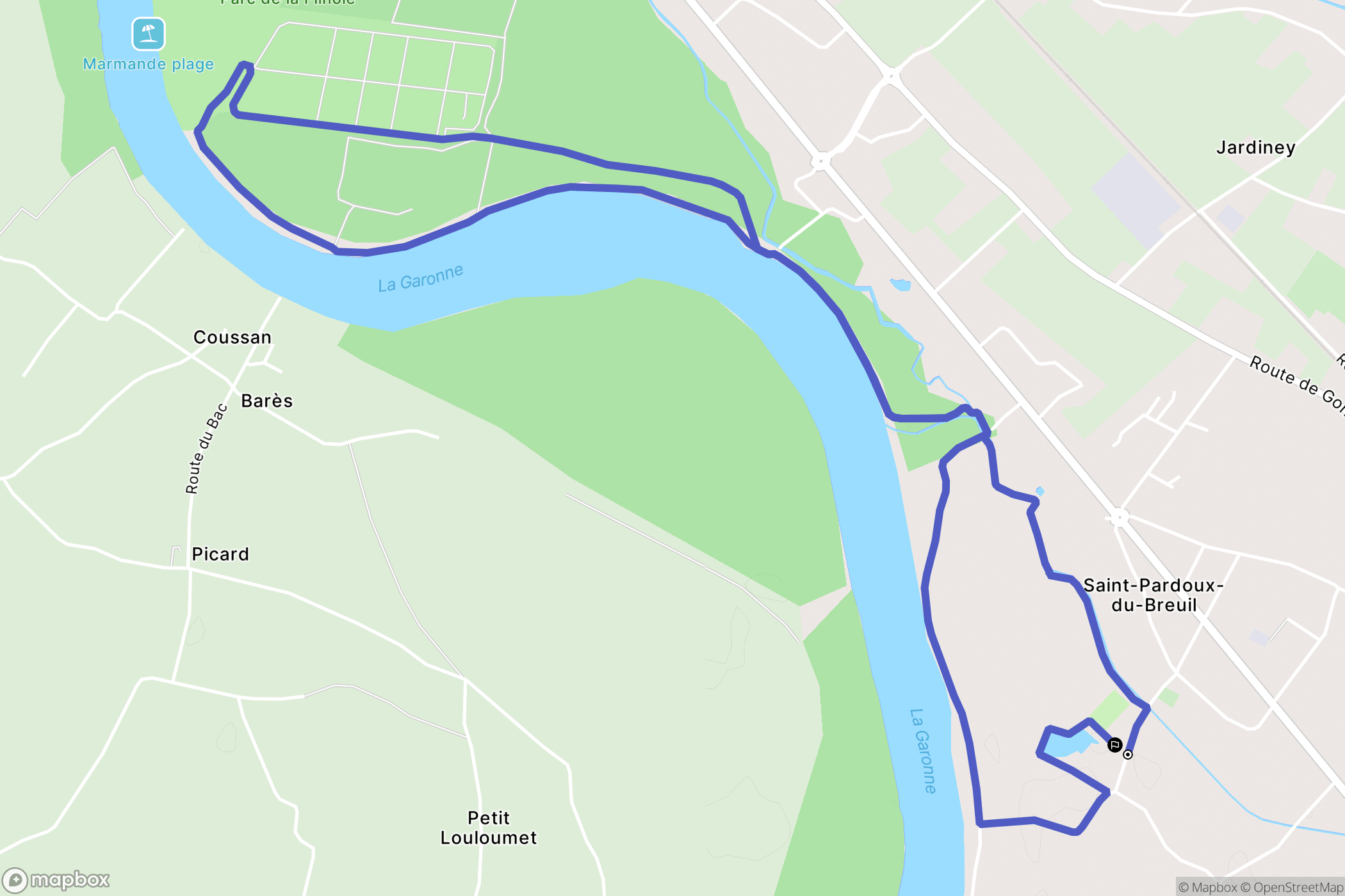 Saint-Pardoux-du-Breuil : carte du parcours de randonnée - France