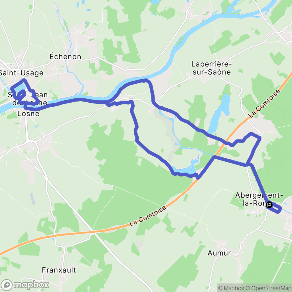 Abergement-la-Ronce : carte du parcours de randonnée - France